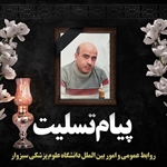 پیام تسلیت روابط عمومی و امور بین‌الملل دانشگاه در پی درگذشت همکار بیمارستان امداد سبزوار