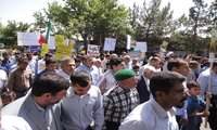 حضورپرشور پرسنل شبکه، بیمارستان واعضای بسیج جامعه پزشکی شهرستان جغتای در راهپیمایی روز قدس