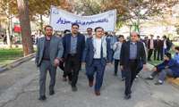 حضور پرشور جامعه دانشگاه علوم پزشکی سبزوار در راهپیمایی باشکوه یوم الله 13 آبان