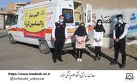 خدمات رسانی اکیپ سیار واکسیناسیون کرونا در محله 12 متری غفوری