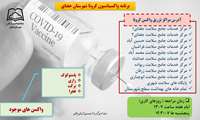 آدرس و محل واکسناسیون شهرستان جغتای از 24تیرماه 1401 اعلام شد