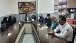 دیدار ریاست محترم دانشکده و شبکه بهداشت با فرماندار و امام جمعه محترم شهرستان