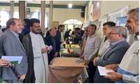  حضور مسئولان شبکه بهداشت خوشاب در نماز جمعه و برپایی میز خدمت به مناسبت هفته دولت