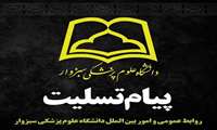 پیام تسلیت رئیس دانشگاه علوم پزشکی سبزوار به دکتر محبی نجم آبادی نماینده مردم شریف غرب خراسان در مجلس شورای اسلامی